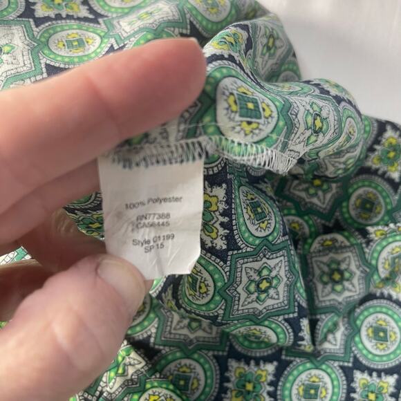 J Crew womans sleeveless ruffled blouse size 16 -preowned - Picture 4 of 6